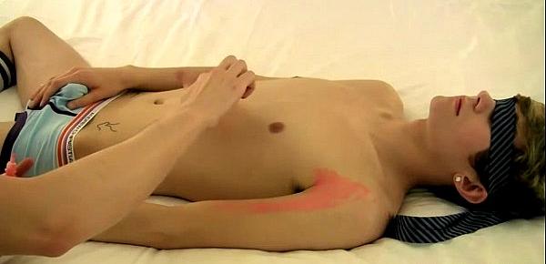  Gay movie Naked and hard, the youngster is blindfolded as Trace